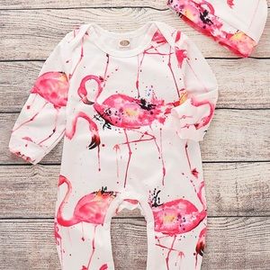 Baby Animal Print Round Neck jumpsuit